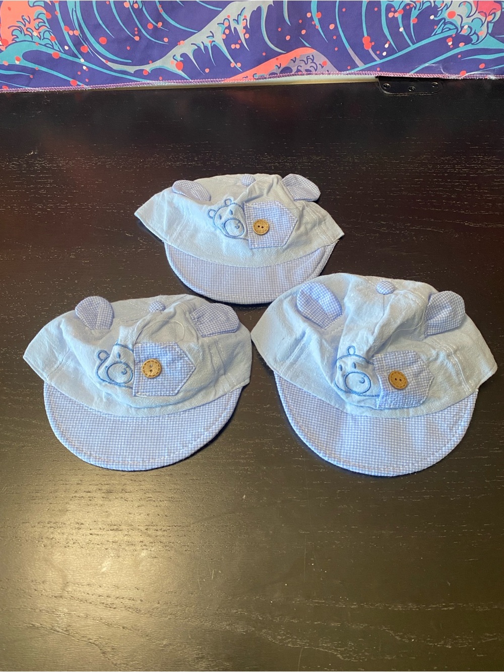 Baby Blue Bear Ear Sun Hat for Kids